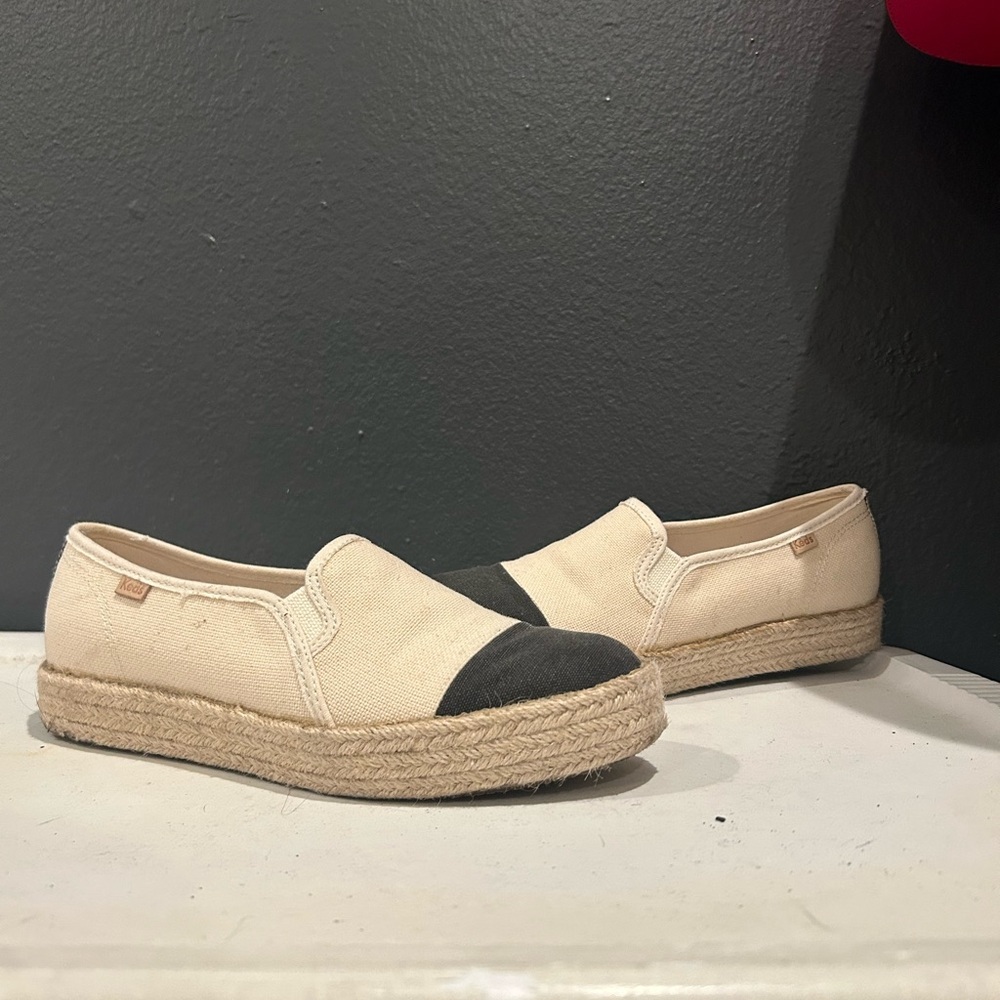 Keds Canvas Espadrille Platform Slip-On Shoes – Size 8.5